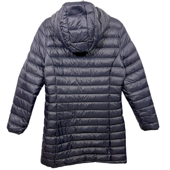 Quince Lightweight Down Packable Long Puffer Jacket Navy Large - Picture 4 of 14